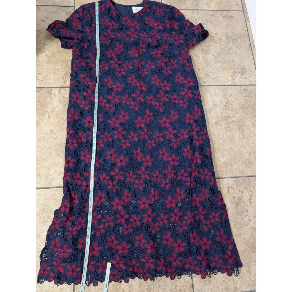 Tuckernuck Pomander Place Maxi Midi Dress L Midnight Floral Lace Seraphina Blue - Picture 12 of 12